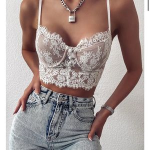 White Fox Fashion Fix Lace Bustier